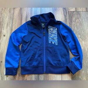 Nike Blue Athletic Jacket with Zip-Front Closure toddler 2T boys